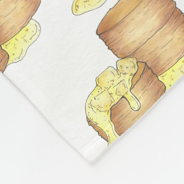 Biscuits och Sause Gravy Southern Breakfast Food Fleecefilt (Hörn)