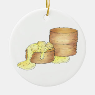 Biscuits och Sause Gravy Southern Breakfast Food Julgransprydnad Keramik