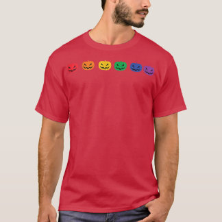 Biseual Pride Bi Halloween Pumpkin Bioween LGBT T Shirt
