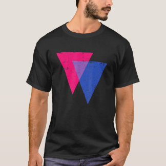 Biseuell Triangel Lgbtq Pride Parad Grungy Bi Pri T Shirt