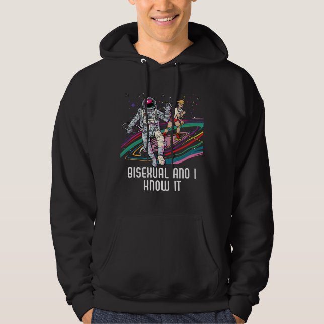 Bisexual And I Know It Rainbow Pride Bisexuality L Hoodie (Framsida)