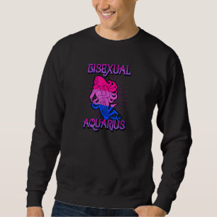 Bisexual Aquarius Zodiac Sign Birthday Horoscope L Lång Ärmad Tröja