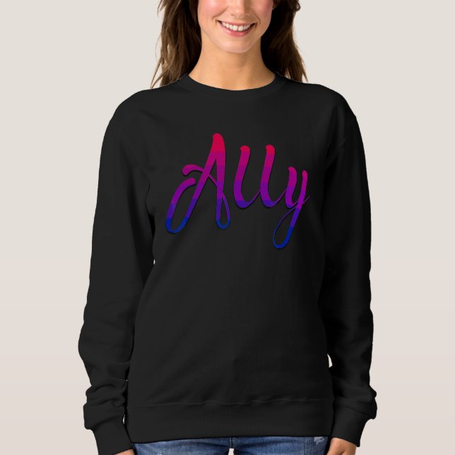 Bisexual Bi Pride Flagga Ally T Shirt (Framsida)