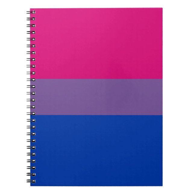 Bisexual Bi Pride Flagga Anteckningsbok Med Spiral (Framsidan)