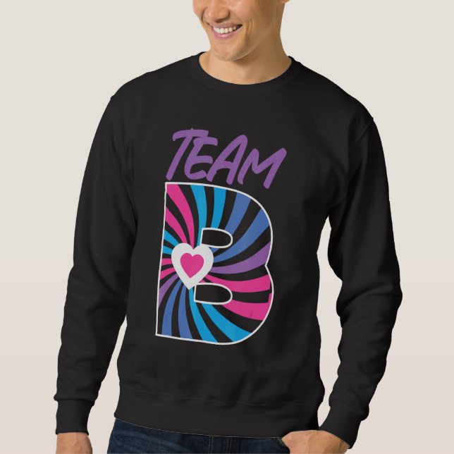 Bisexual Bi Pride Flagga B 1 Lång Ärmad Tröja (Framsida)