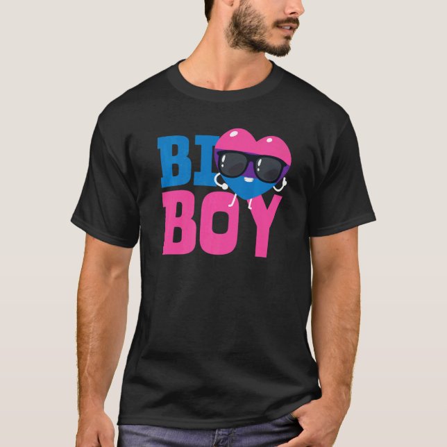 Bisexual Bi Pride Flagga Heart Bi Boy T Shirt (Framsida)