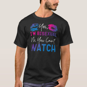 Bisexual Bi Pride Flagga Ja, jag är Bisexual Nej. T Shirt