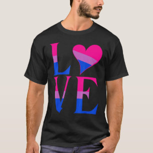 Bisexual Bi Pride Flagga Kärlek Support Manar Wome T Shirt