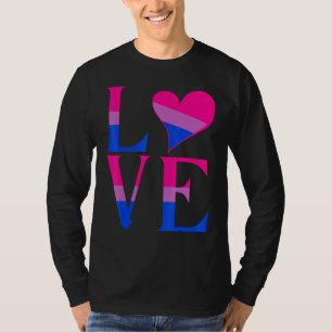 Bisexual Bi Pride Flagga Kärlek Support Manar Wome T Shirt
