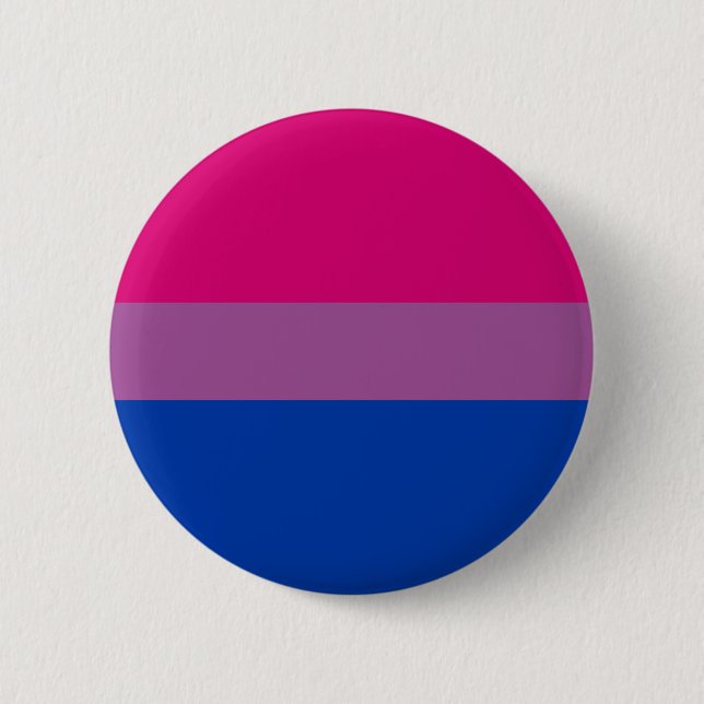 Bisexual Bi Pride Flagga Lila Blue Rosa Queer LGBT Knapp (Framsida)