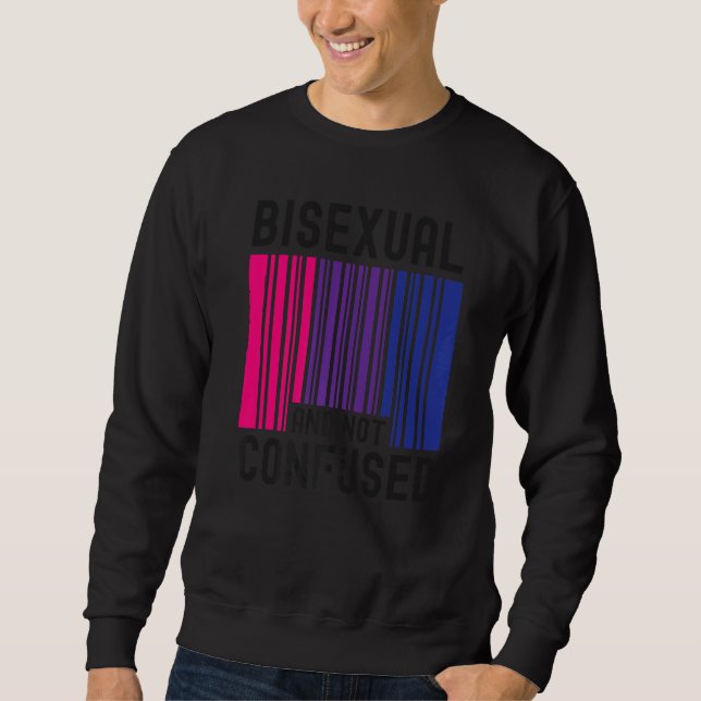 Bisexual Bi Pride Flagga Pub Kod Bisexual och inte Lång Ärmad Tröja (Framsida)