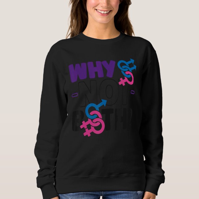 Bisexual Bi Pride Flagga Varför inte båda T Shirt (Framsida)