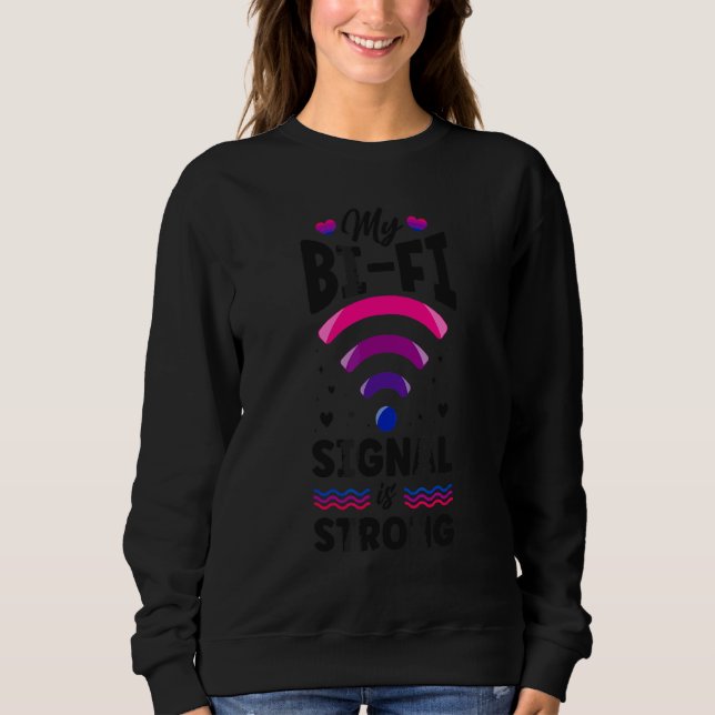 Bisexual Bi-Pride-Flagga WiFi Min BII-signal är ST T Shirt (Framsida)