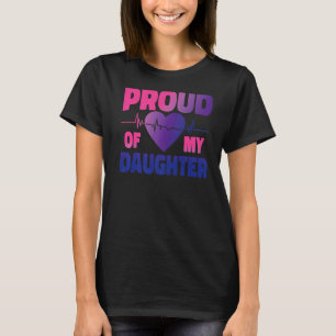 Bisexual Bi Pridet Flagga Far Dotter Mamma T Shirt