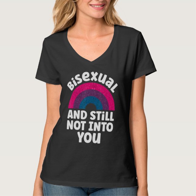 Bisexual Bi-Pridet Flagga Regnbåge Bisexual och fo T Shirt (Framsida)