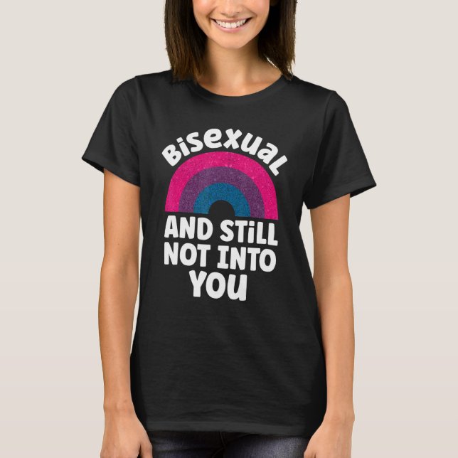Bisexual Bi-Pridet Flagga Regnbåge Bisexual och fo T Shirt (Framsida)
