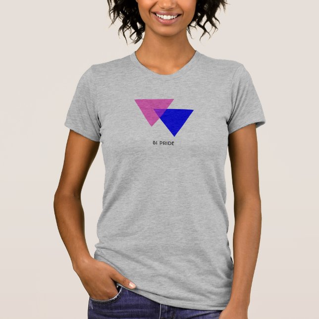 Bisexual Biangles Symbol Anpassade Womans tee Shirt (Framsida)