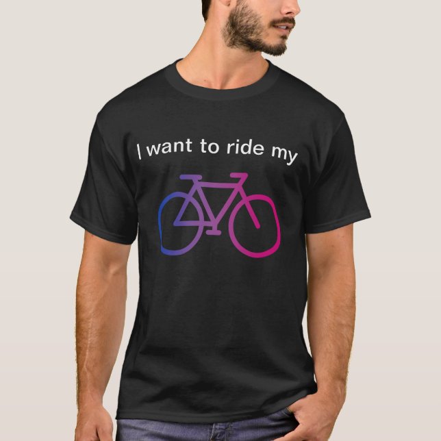 Bisexual Bicycle Shirt T Shirt (Framsida)