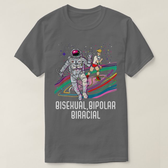 Bisexual Bipolar Birational Rainbow Pride Bisexual T Shirt (Design framsida)