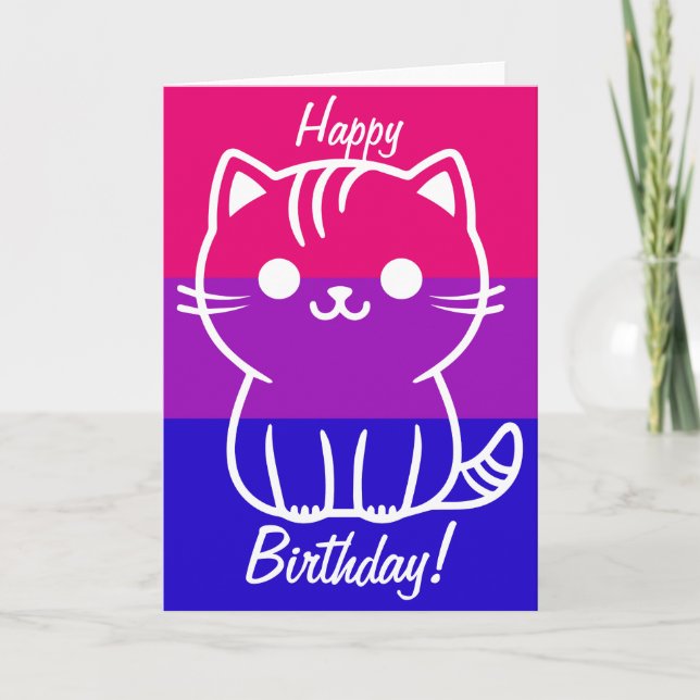 Bisexual Birthday Card Kort (Framsida)