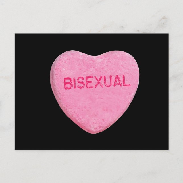 BISEXUAL CANDY HEART - .png Vykort (Framsida)
