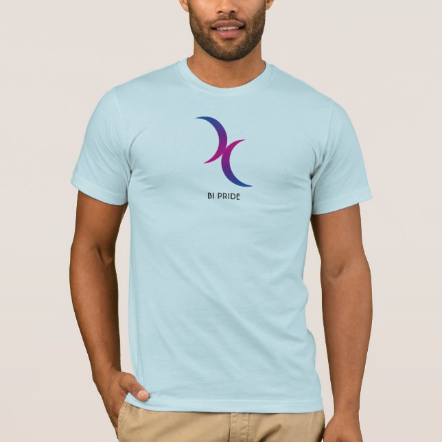 Bisexual Crescent Måne Anpassade Tee (Framsida)
