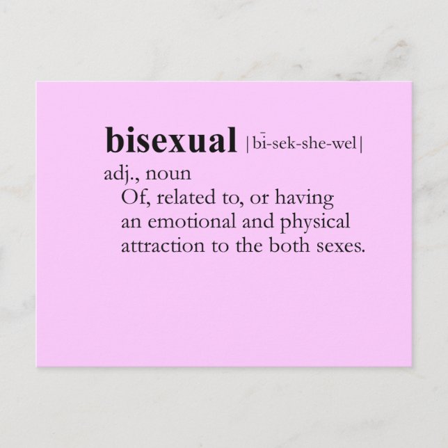 BISEXUAL (definition) Vykort (Framsida)