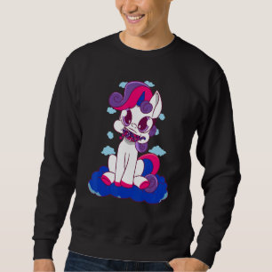 Bisexual Dragon Fire Bisexual Flagga LGBT Bi Pride Lång Ärmad Tröja