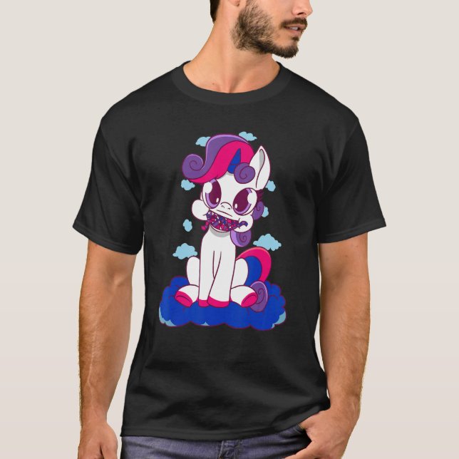 Bisexual Dragon Fire Bisexual Flagga LGBT Bi Pride T Shirt (Framsida)