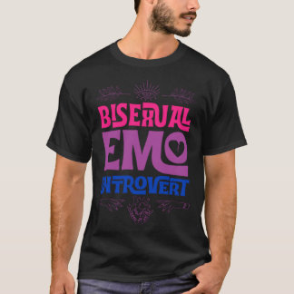 Bisexual Emo Introvert Pride Trendy Mystic Teen Go T Shirt