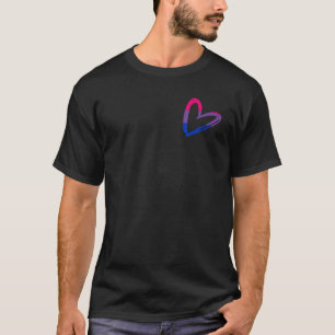 Bisexual Flagga BE Yourself Heart Bisexuality HGBT T Shirt