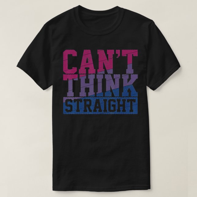 Bisexual Flagga Cant shink Raka Gay pride Månad L T Shirt (Design framsida)