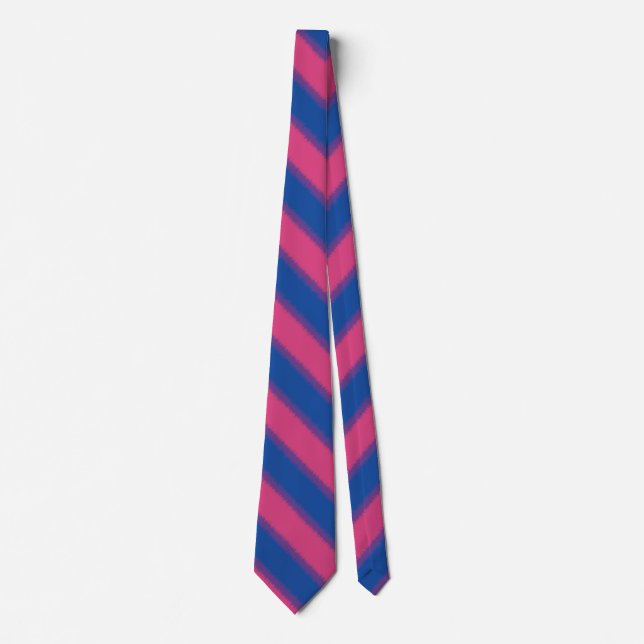 Bisexual Flagga Diagonal Rand Neck Tie Slips (Framsida)