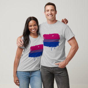BISEXUAL FLAGGA DRIPPING T-SHIRT