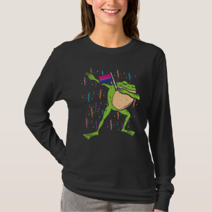 Bisexual Flagga Frog Dab Lgbt Bi Pride Saker Anima T Shirt