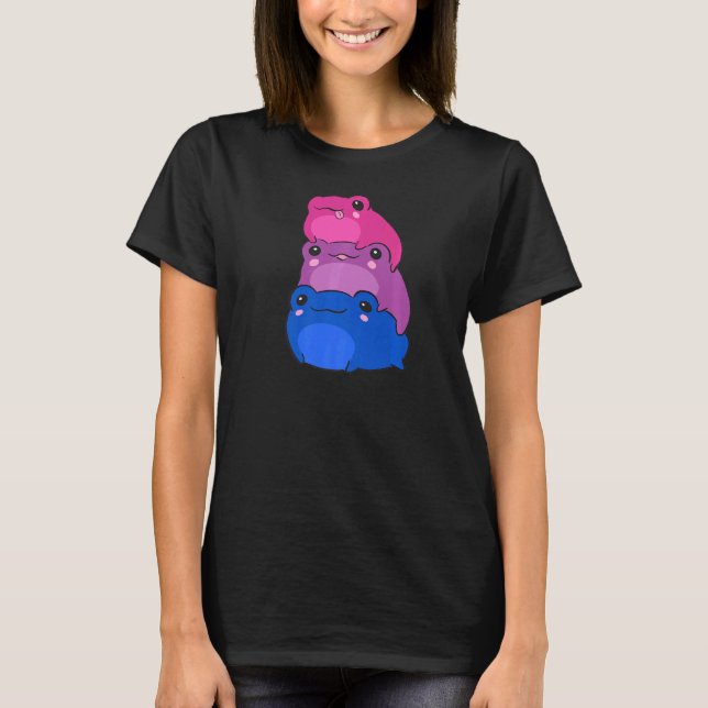 Bisexual Flagga Frogs Subtle Bi Pride Lgbtq Ae T Shirt (Framsida)