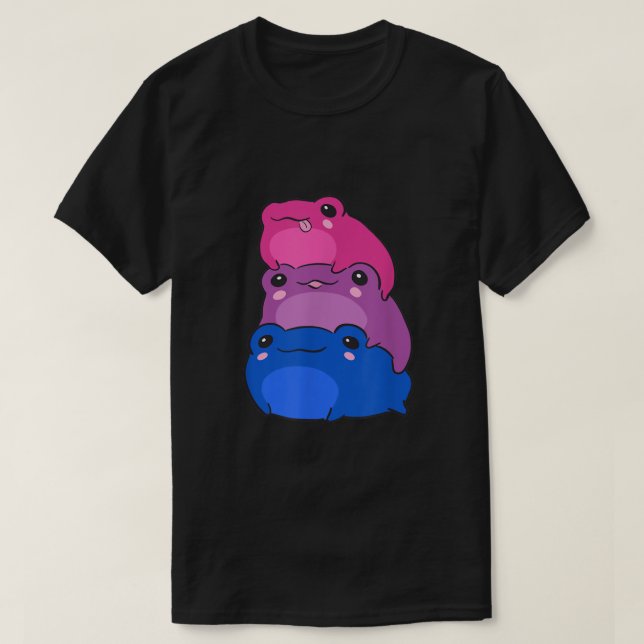 Bisexual Flagga Frogs Subtle Bi Pride LGBTQ Ae T Shirt (Design framsida)