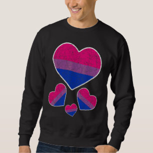 Bisexual Flagga Heart Bi Pride Månadskö Lgbtq Bis Lång Ärmad Tröja