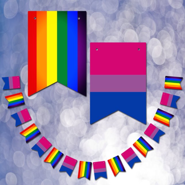 Bisexual Flagga & regnbåge, Flagga, Pride/gender,  (Skapare uppladdad)