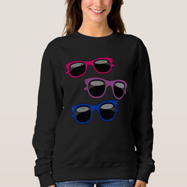 Bisexual Flagga Sunglasses Bi Pride Month Lgbt T Shirt (Framsida)
