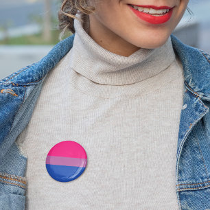 Bisexual Flagga Symbol Gender Diversity Pride Måna Knapp