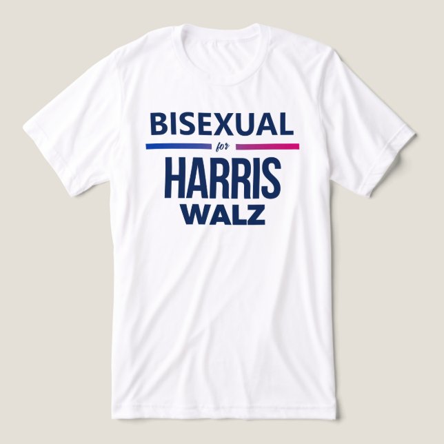 Bisexual för Harris Walz T Shirt (Design Framsida)