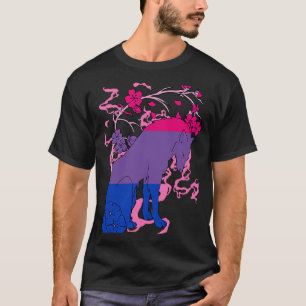 Bisexual Fox Flower Bi Pride Bisexuality HGBTQ Bis T Shirt