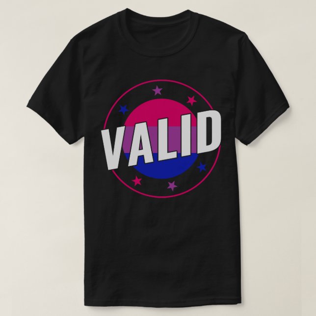 Bisexual Funny Valid Bi Pride Bisexuality T Shirt (Design framsida)
