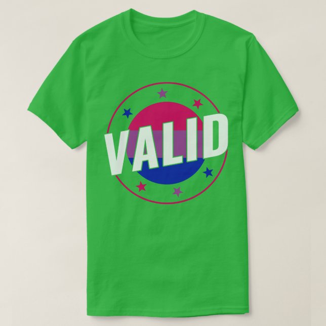 Bisexual Funny Valid Bi Pride Bisexuality T Shirt (Design framsida)