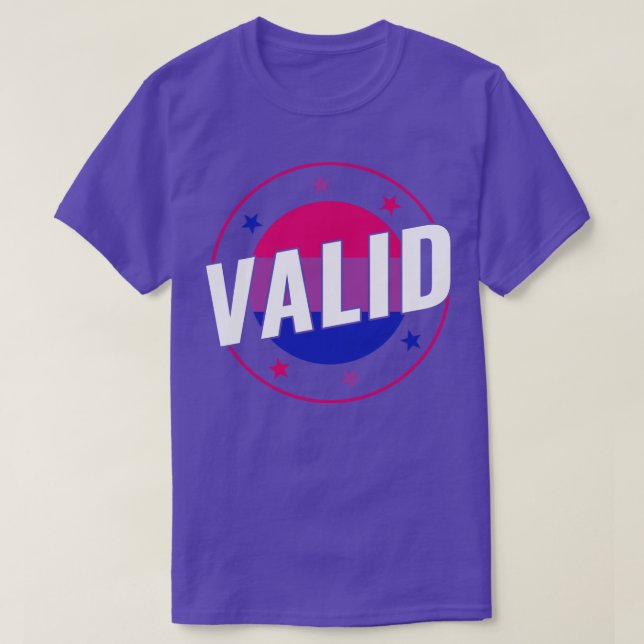 Bisexual Funny Valid Bi Pride Bisexuality T Shirt (Design framsida)