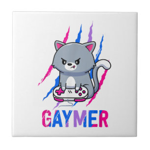 Bisexual Gaymer Geek Pride LGBT Video Game Älskare Kakelplatta