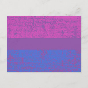 Bisexual Grunge Flagga Färg Vykort