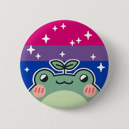 Bisexual HBT-Pride Flagga Frog Button Knapp