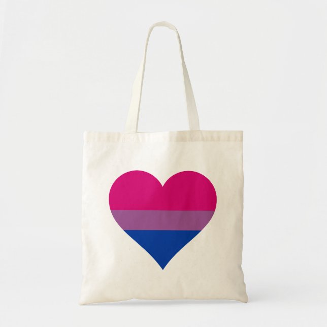 Bisexual Heart LGBTQ-Pride Flagga Tygkasse (Framsidan)